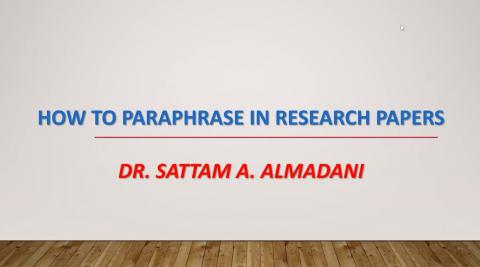 How to paraphrase in research papers