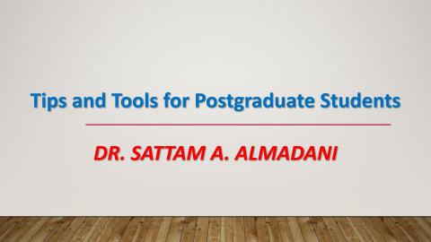 Tips and Tools for Post-Gradutae Students